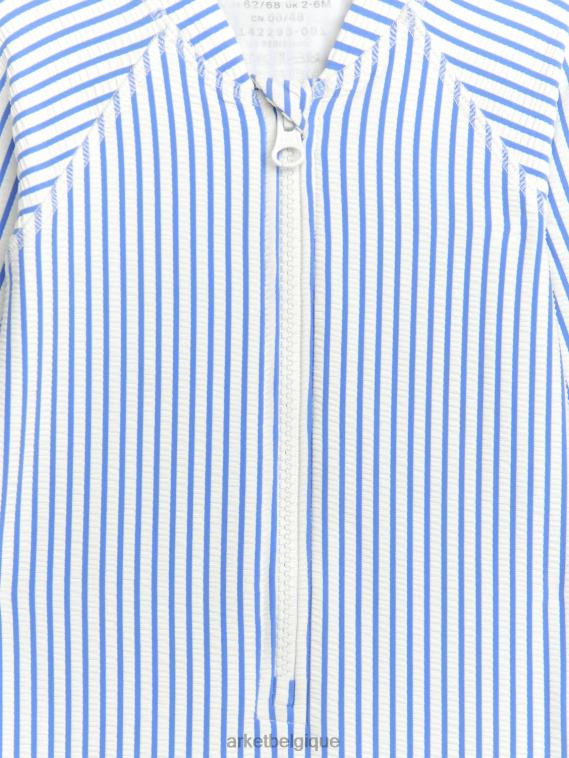 ARKET combinaison de bain longue en seersucker anti-uv enfants bleu/rayure T46DR1752 vêtements