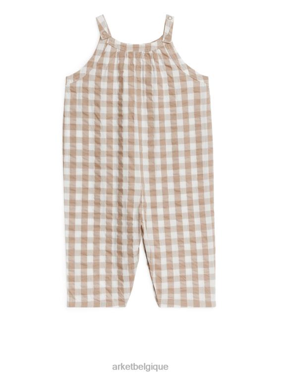 ARKET ensemble en seersucker enfants beige/à carreaux T46DR1706 vêtements