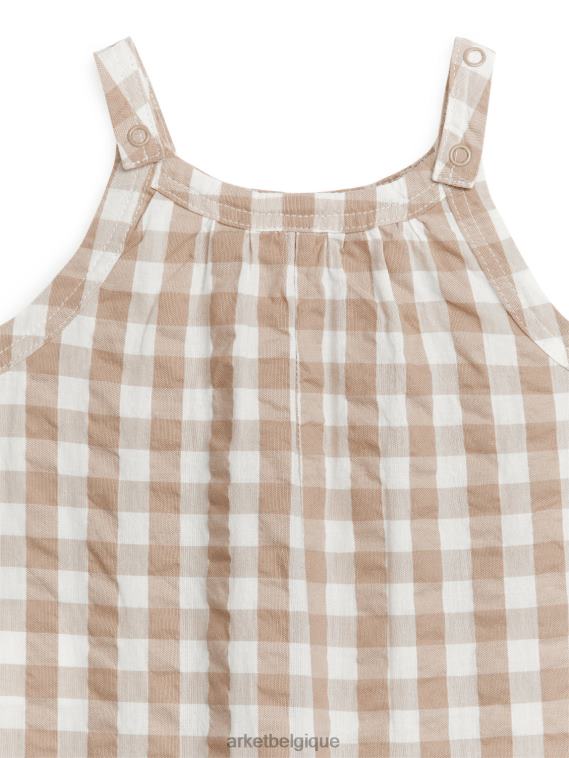 ARKET ensemble en seersucker enfants beige/à carreaux T46DR1706 vêtements