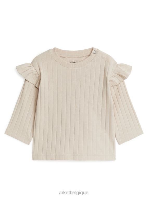 ARKET haut en jersey à volants enfants beige T46DR1761 vêtements