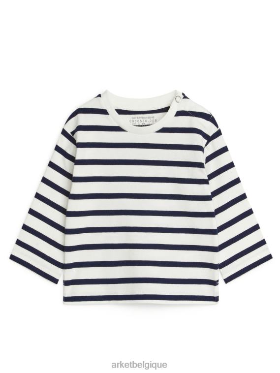 ARKET haut à manches longues enfants blanc bleu T46DR1766 vêtements