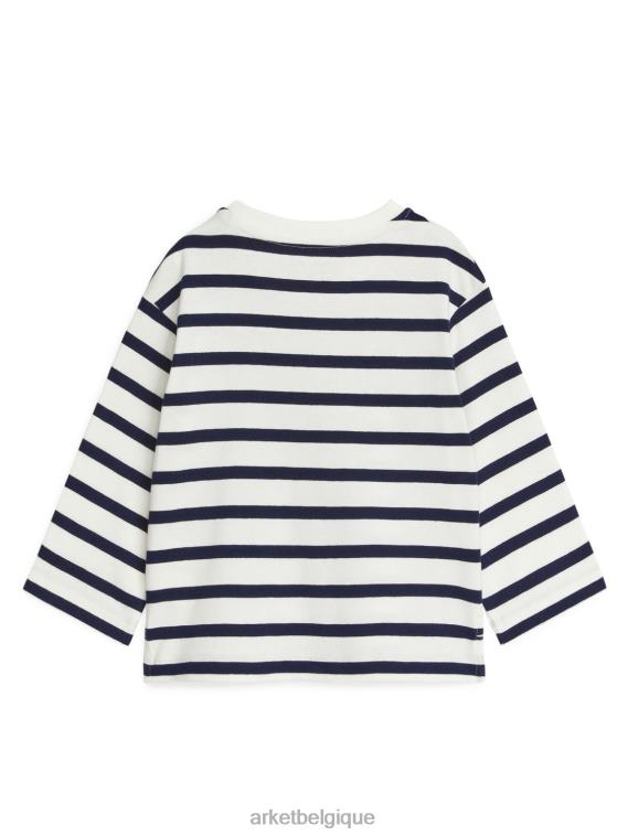 ARKET haut à manches longues enfants blanc bleu T46DR1766 vêtements