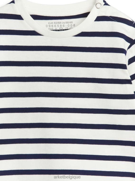 ARKET haut à manches longues enfants blanc bleu T46DR1766 vêtements