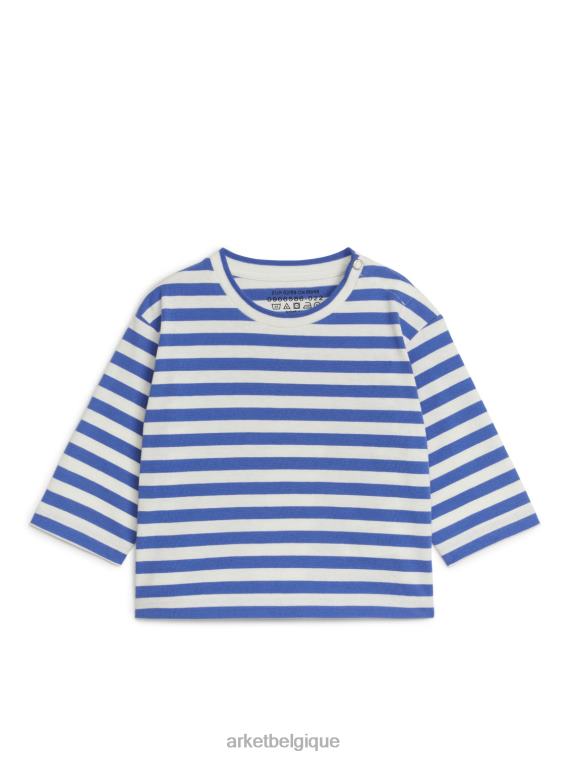 ARKET haut à manches longues enfants blanc cassé/bleu T46DR1746 vêtements