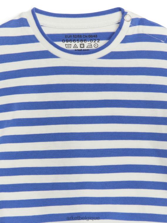 ARKET haut à manches longues enfants blanc cassé/bleu T46DR1746 vêtements