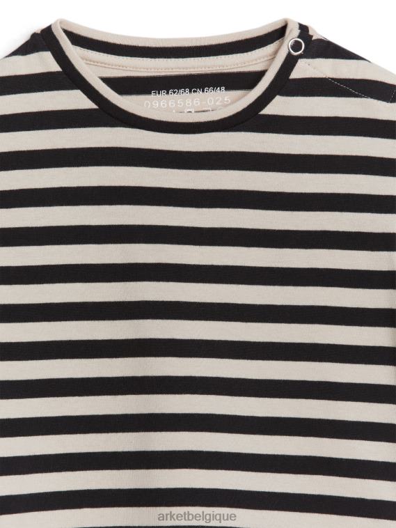 ARKET haut à manches longues enfants noir/beige T46DR1735 vêtements