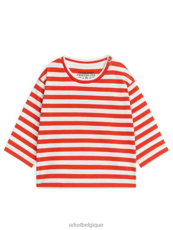 ARKET haut à manches longues enfants rouge/blanc cassé T46DR1725 vêtements
