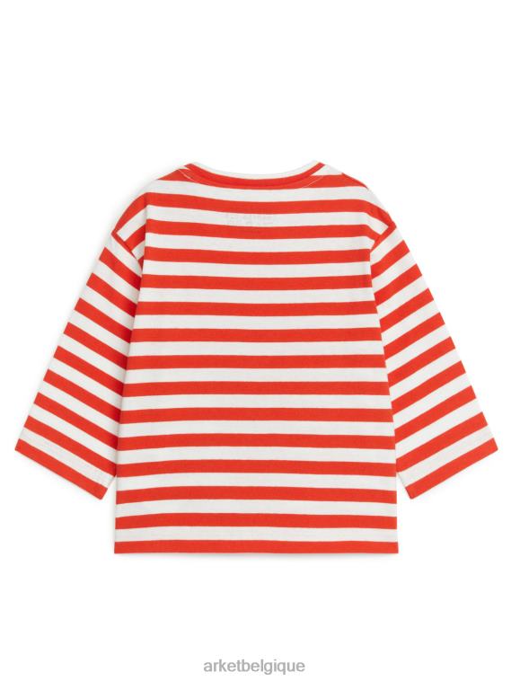 ARKET haut à manches longues enfants rouge/blanc cassé T46DR1725 vêtements