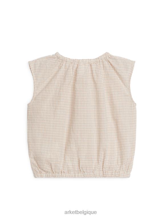 ARKET haut sans manches en seersucker enfants beige/à carreaux T46DR1702 vêtements