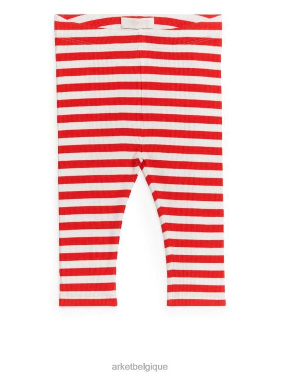 ARKET legging côtelé enfants blanc rouge T46DR1726 vêtements