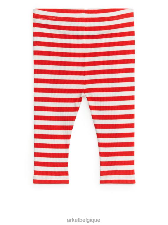 ARKET legging côtelé enfants blanc rouge T46DR1726 vêtements