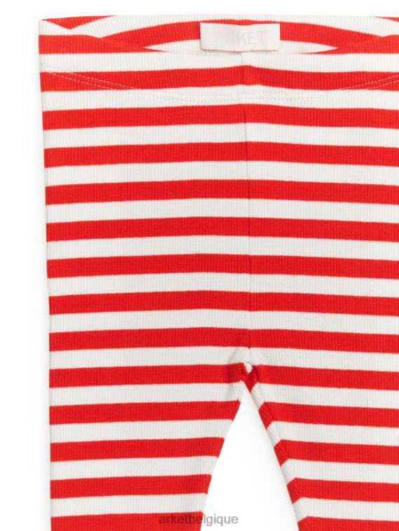 ARKET legging côtelé enfants blanc rouge T46DR1726 vêtements
