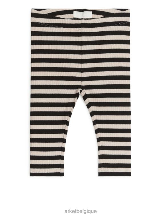 ARKET legging côtelé enfants noir/beige T46DR1736 vêtements