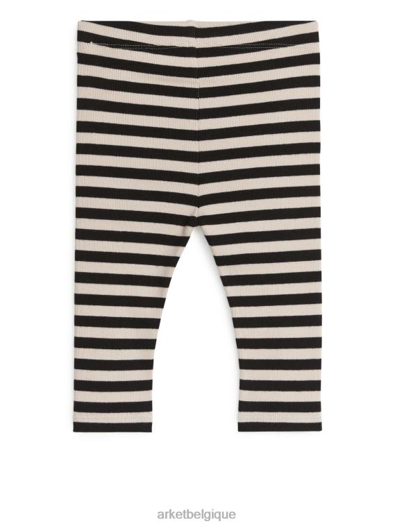 ARKET legging côtelé enfants noir/beige T46DR1736 vêtements