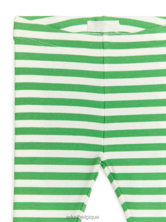 ARKET legging côtelé enfants vert blanc T46DR1713 vêtements