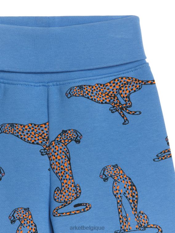 ARKET pantalon de jogging en jersey à rabat enfants bleu/guépard T46DR1684 vêtements