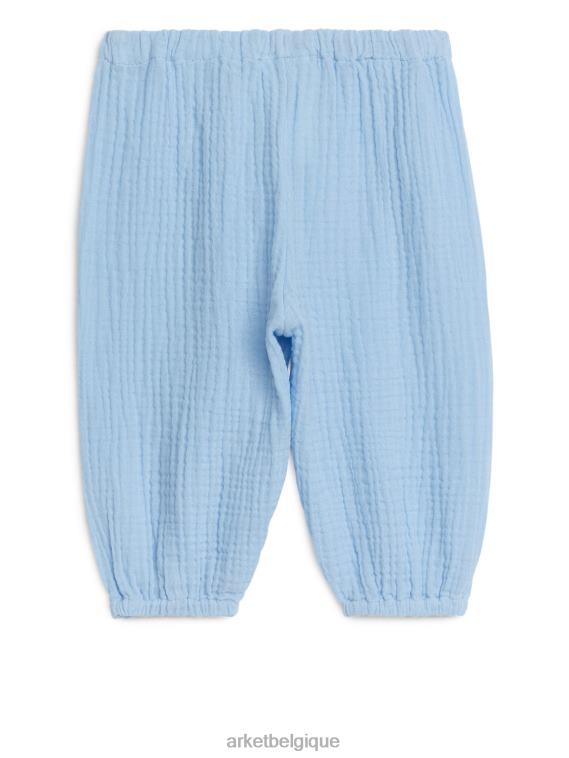 ARKET pantalon en mousseline de coton enfants bleu T46DR1719 vêtements