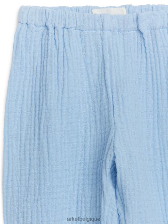 ARKET pantalon en mousseline de coton enfants bleu T46DR1719 vêtements