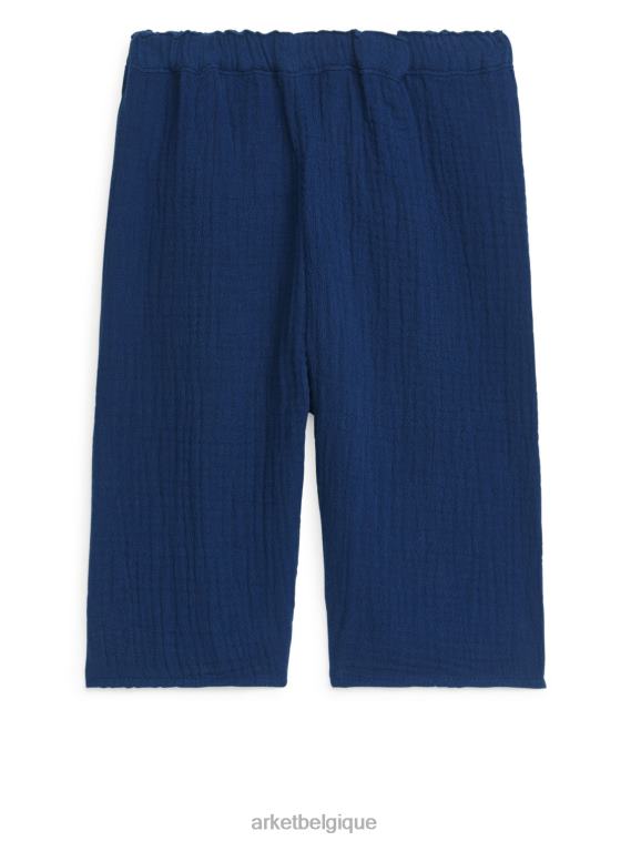 ARKET pantalon en mousseline de coton enfants bleu foncé T46DR1769 vêtements