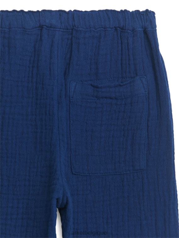 ARKET pantalon en mousseline de coton enfants bleu foncé T46DR1769 vêtements