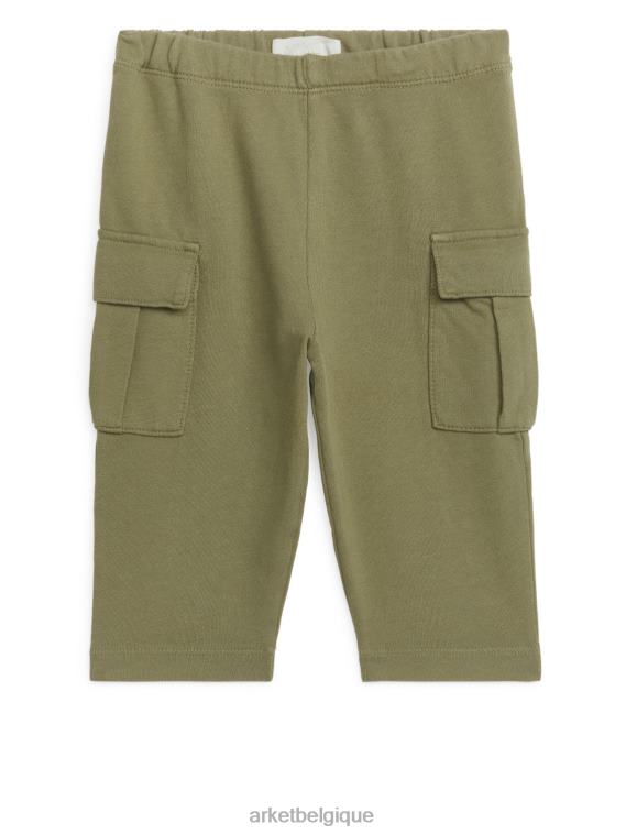 ARKET pantalon utilitaire en jersey enfants vert kaki T46DR1689 vêtements