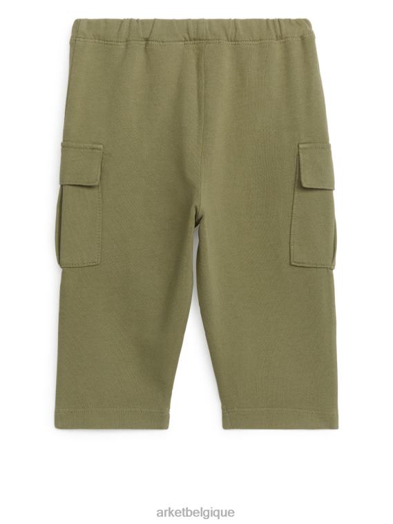 ARKET pantalon utilitaire en jersey enfants vert kaki T46DR1689 vêtements