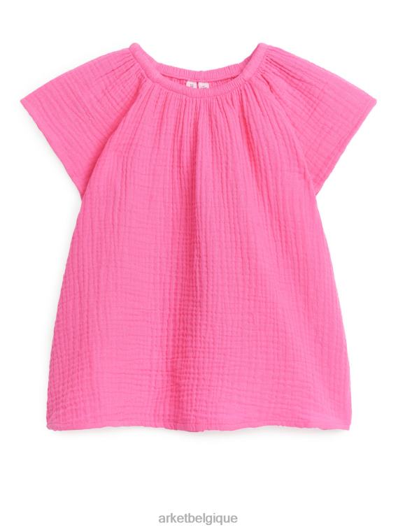 ARKET robe courte en étamine enfants rose T46DR1739 vêtements