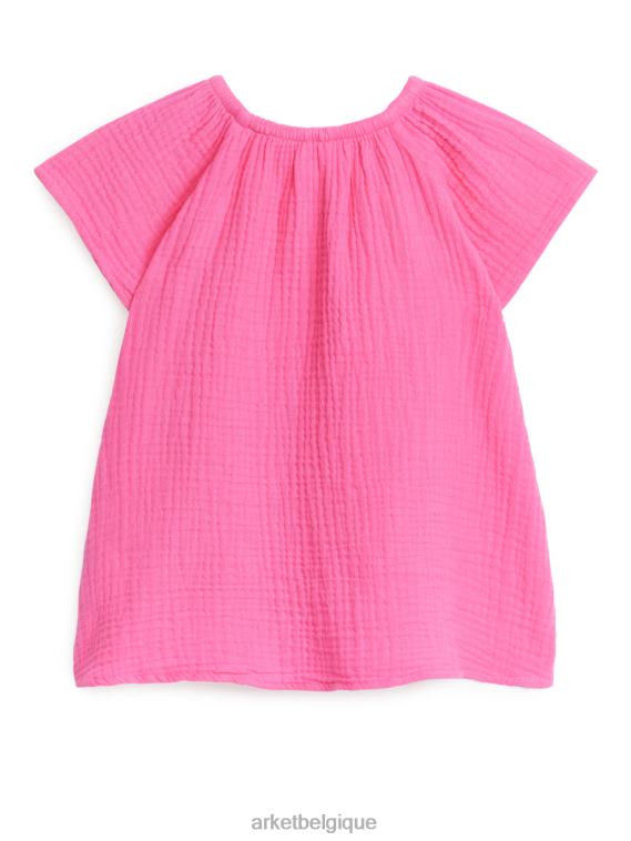 ARKET robe courte en étamine enfants rose T46DR1739 vêtements