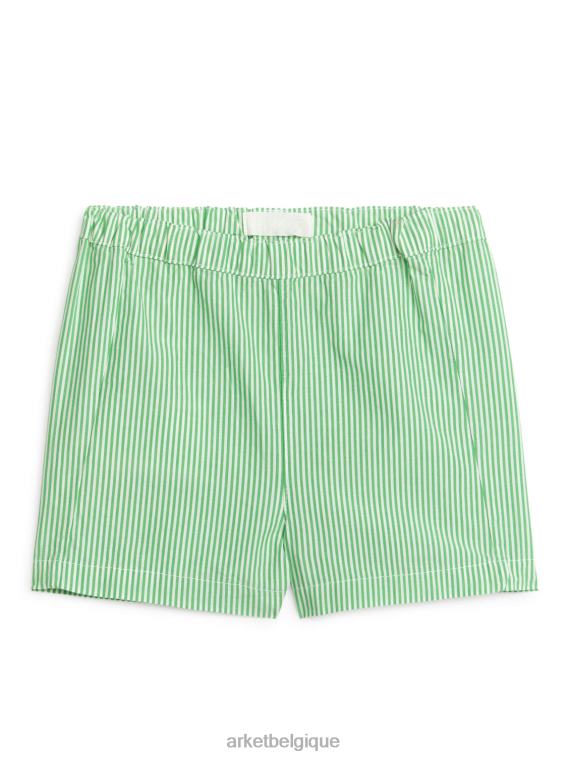 ARKET short en sergé enfants vert blanc T46DR1711 vêtements