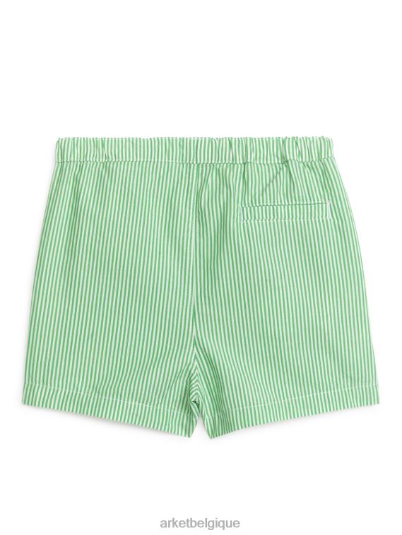 ARKET short en sergé enfants vert blanc T46DR1711 vêtements
