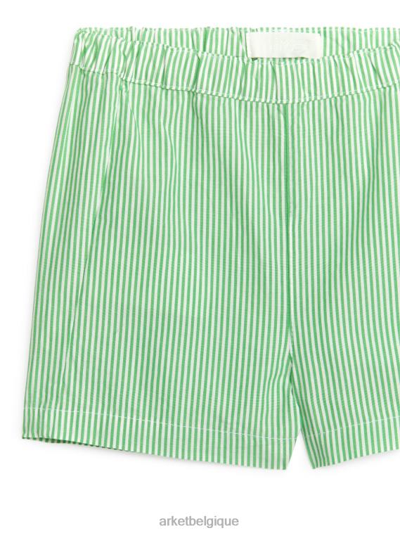 ARKET short en sergé enfants vert blanc T46DR1711 vêtements