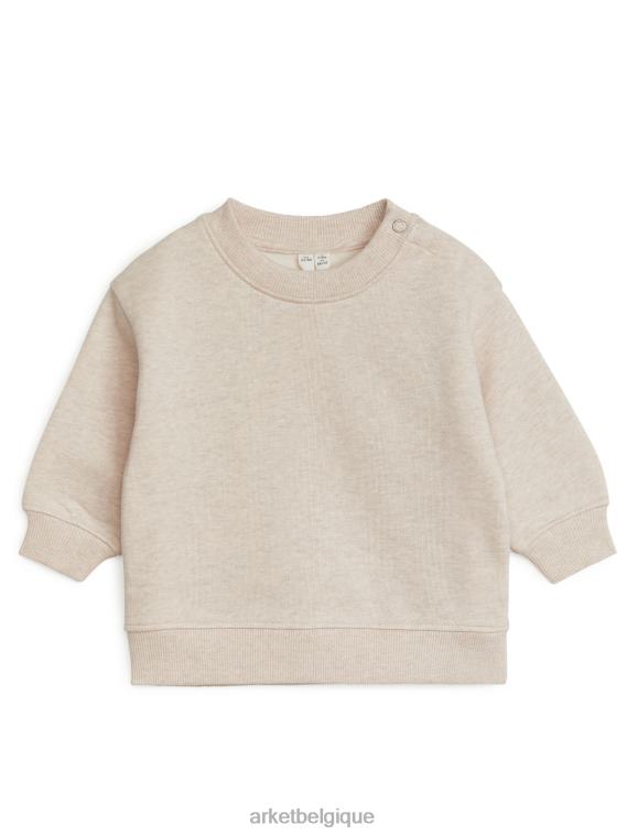 ARKET sweat-shirt ample en coton enfants mélange d'avoine T46DR1737 vêtements