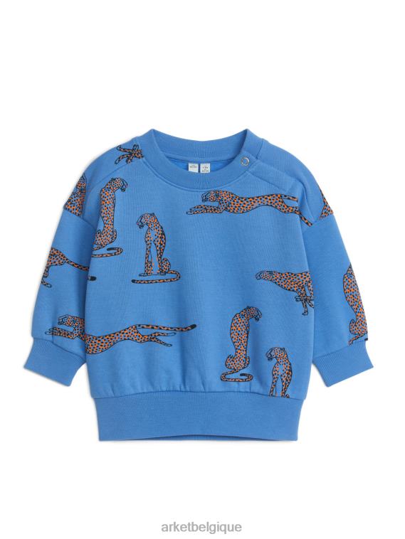 ARKET sweat-shirt décontracté enfants bleu/guépard T46DR1686 vêtements