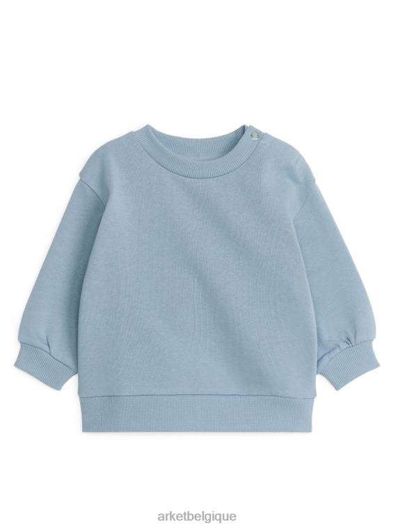 ARKET sweat-shirt en coton enfants bleu poussiéreux T46DR1687 vêtements