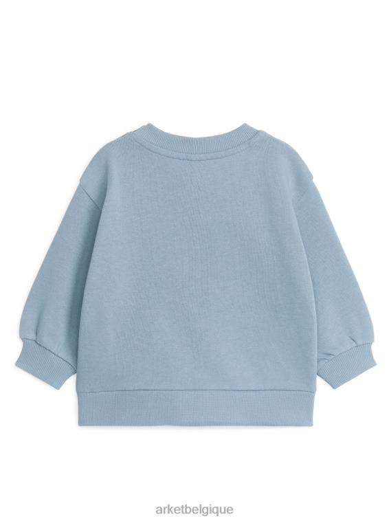 ARKET sweat-shirt en coton enfants bleu poussiéreux T46DR1687 vêtements