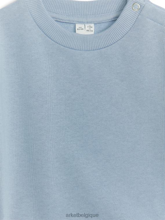 ARKET sweat-shirt en coton enfants bleu poussiéreux T46DR1687 vêtements