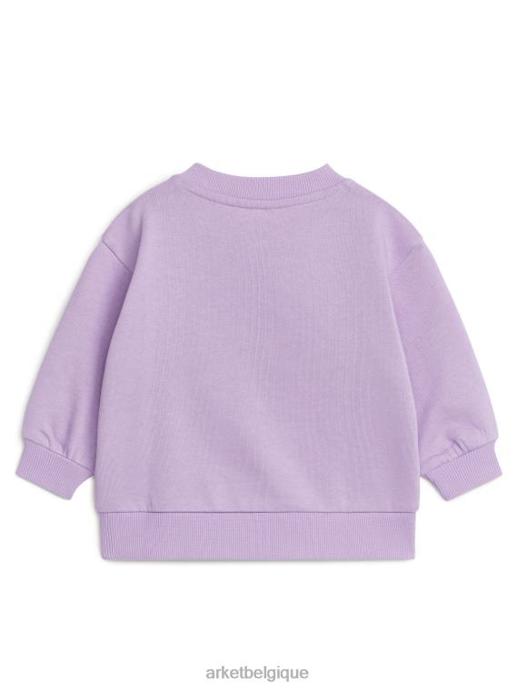 ARKET sweat-shirt en coton enfants lilas T46DR1688 vêtements