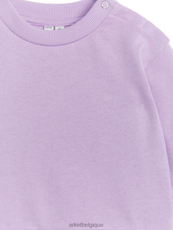 ARKET sweat-shirt en coton enfants lilas T46DR1688 vêtements