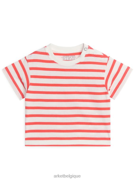ARKET t-shirt en coton lot de 2 enfants beige clair/blanc/rouge T46DR1758 vêtements
