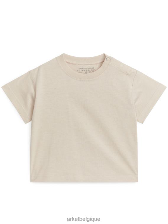 ARKET t-shirt en coton lot de 2 enfants beige clair/blanc/rouge T46DR1758 vêtements