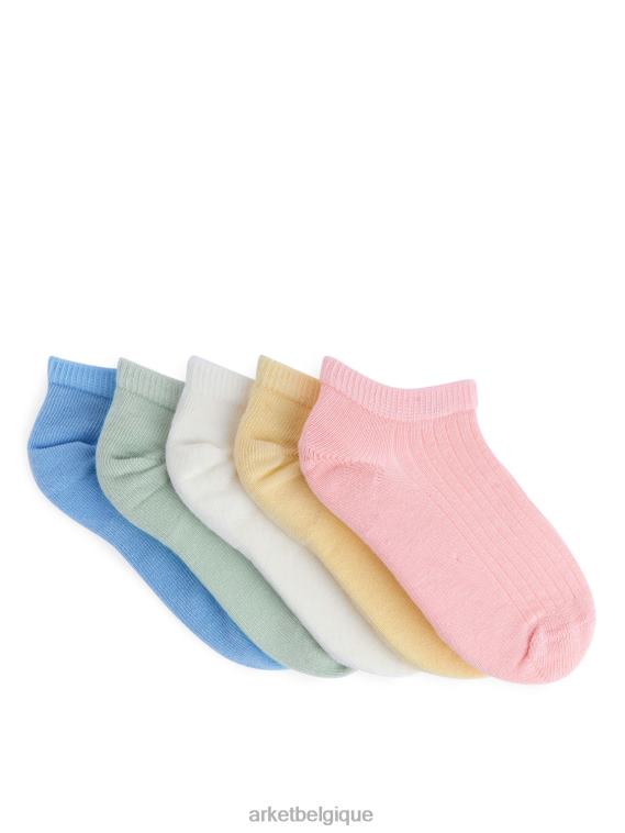 ARKET chaussettes baskets, 5 paires enfants arc-en-ciel doux/multicolore T46DR1599 vêtements