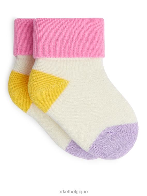 ARKET chaussettes éponge enfants rose/blanc cassé T46DR1784 vêtements