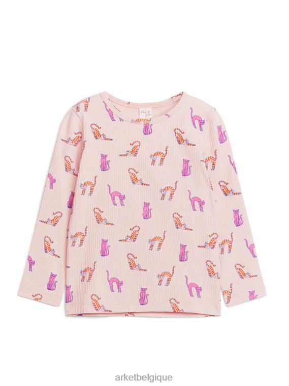 ARKET haut côtelé enfants rose poussiéreux T46DR1439 vêtements