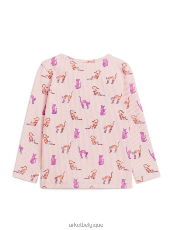 ARKET haut côtelé enfants rose poussiéreux T46DR1439 vêtements
