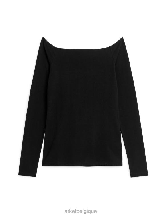 ARKET haut à épaules dénudées enfants noir T46DR284 vêtements