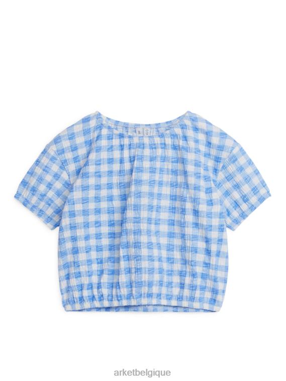 ARKET haut texturé enfants blanc bleu T46DR1455 vêtements