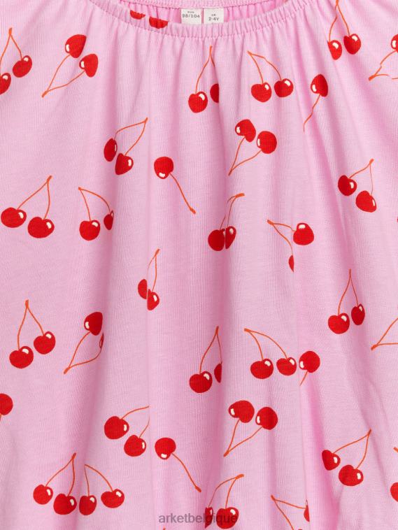 ARKET haut volumineux en jersey froncé enfants rose/rouge T46DR1463 vêtements