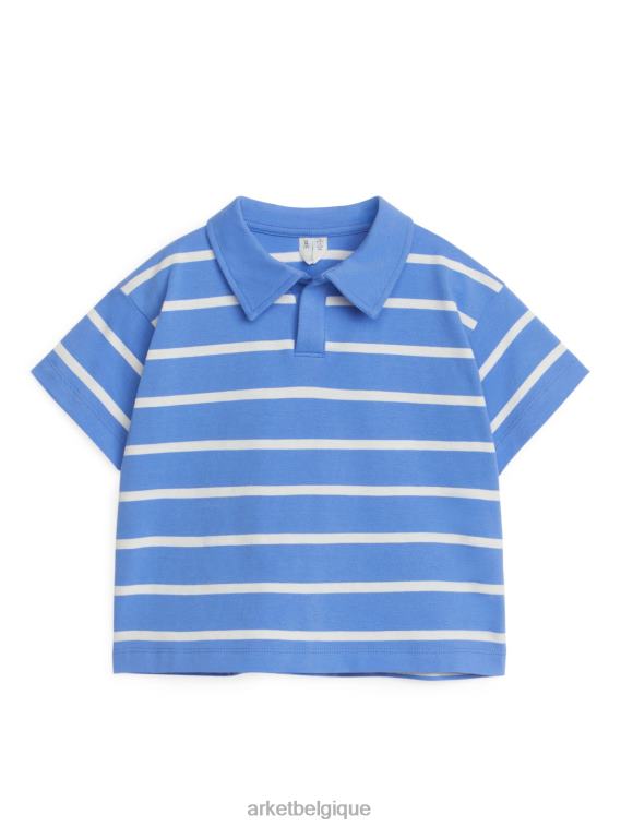 ARKET polo à manches courtes enfants bleu blanc T46DR1436 vêtements