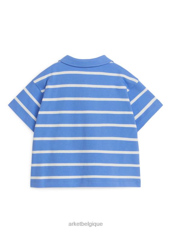 ARKET polo à manches courtes enfants bleu blanc T46DR1436 vêtements