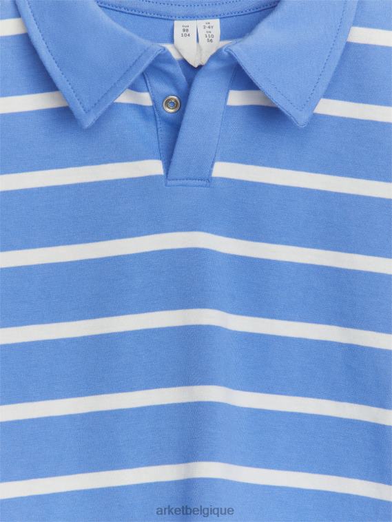 ARKET polo à manches courtes enfants bleu blanc T46DR1436 vêtements